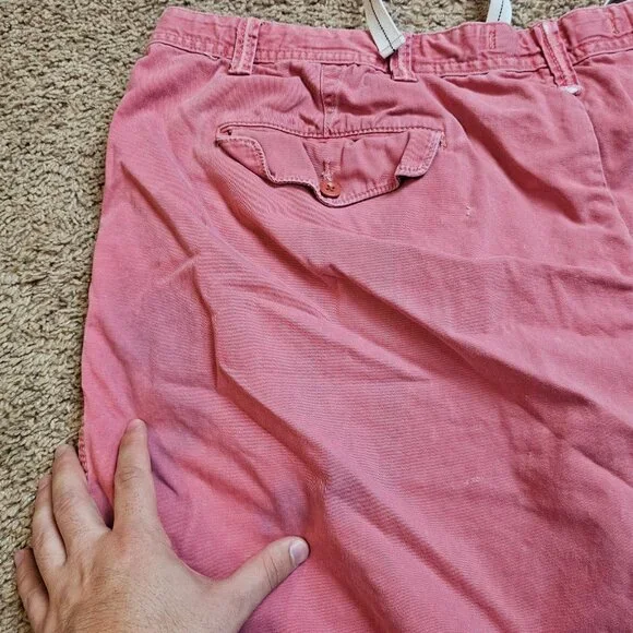 Lot of 2 Polo Ralph Cargo Shorts Mens 50 B Classic Chino Drawstring Cotton Read - Picture 10 of 16